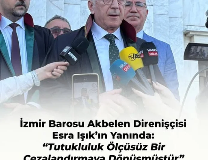 İzmir Barosu’ndan Esra’ya destek  açıklaması ·
