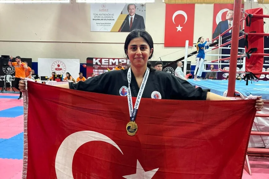 Bodrumlu Sahra Çiftçi Kempo'da dünya şampiyonu oldu