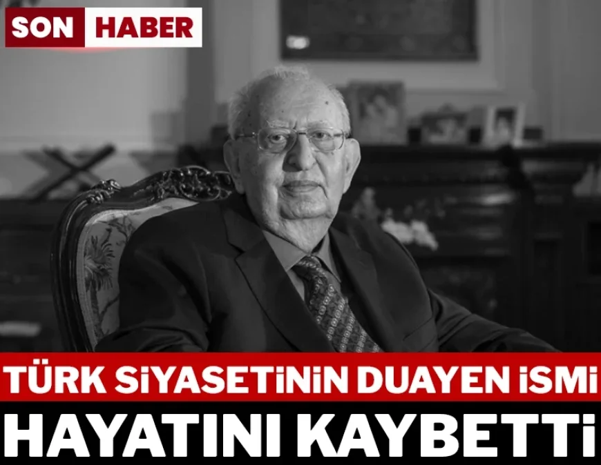 Eski TBMM Başkanı Hüsamettin Cindoruk hayatını kaybetti!
