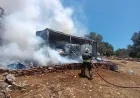 Konteynır yangınında yaşlı karı koca ölümden döndü