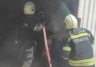 Bodrum’da Mobilya Atölyesinde Yangın Paniği