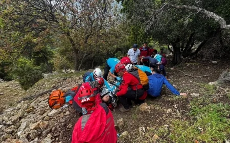 FETHİYE’DE LİKYA YOLU’NDA YARALI KURTARILDI