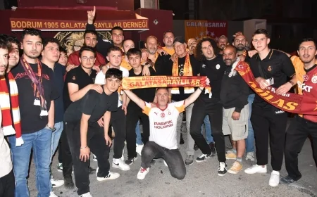 Bodrum’da Galatasaray’ın şampiyonluk coşkusu böyle yaşandı