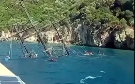 Marmaris’te tur teknesi battı 110 yolcu kurtarıldı