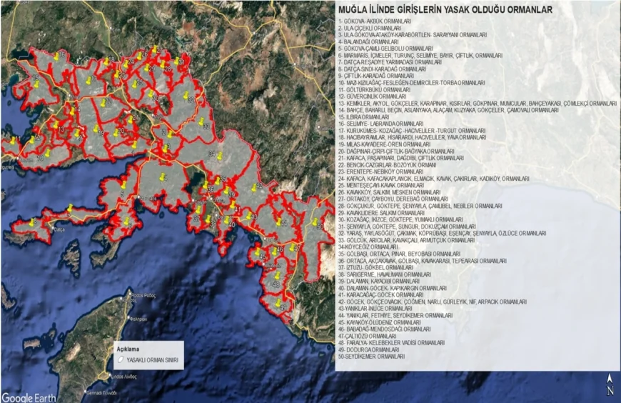 Muğla’da Ormanlara Girişler Yasaklandı  Valilikten Yangın Sezonu İçin Sıkı Tedbirler