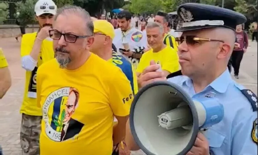 Yunan Emniyet Müdürü Fenerbahçe Taraftarına Türkçe Seslendi!