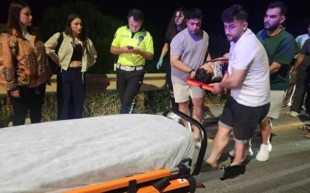 Torba’da motosiklet domuz sürüsüne daldı,2 genç yaralandı