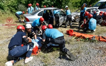 Görenler kaza var sandı yardıma koştu, tatbikat olduğu ortaya çıktı