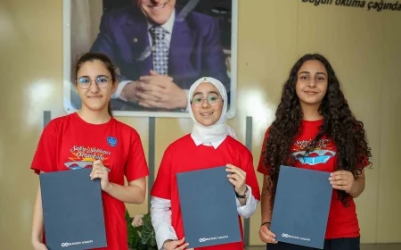 Sakıp Sabancı Eğitim Ödüllerini kazanan öğrenciler altın yağmuru