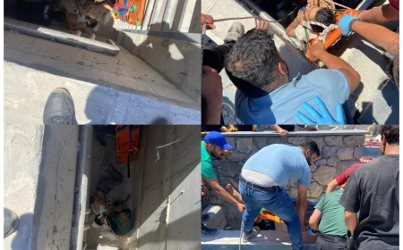 Bodrum'da İnşaat Çukuruna Düşen İşçi Kurtarıldı