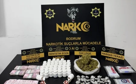 Bodrum'da Zehir Tacirine Büyük Darbe: Uyuşturucu, Altın ve Nakit Para Ele Geçirildi