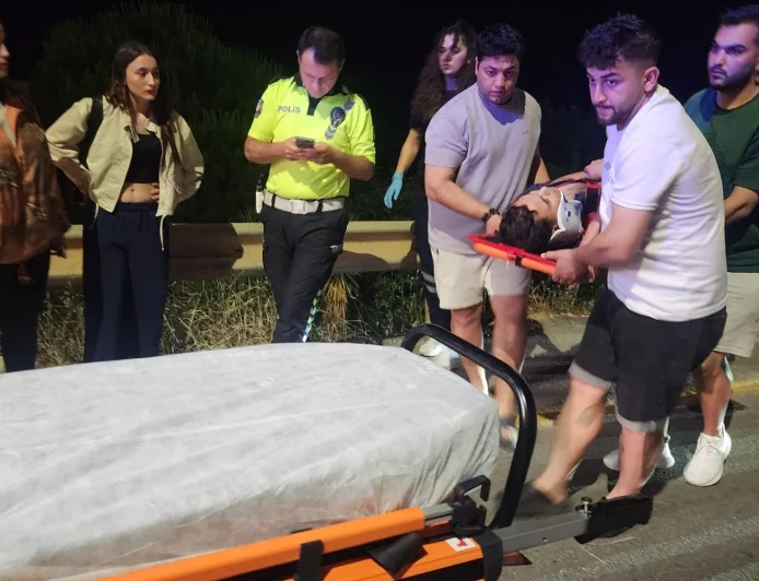 Torba’da motosiklet domuz sürüsüne daldı,2 genç yaralandı