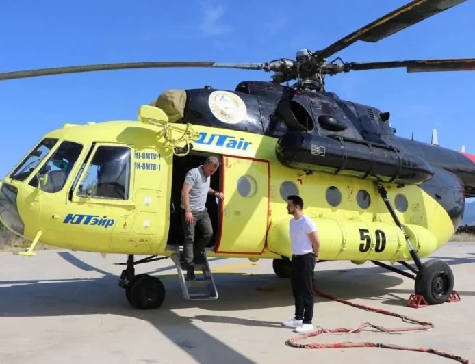 Yatağan’daki Yangın Söndürme Helikopteri Göreve Hazır