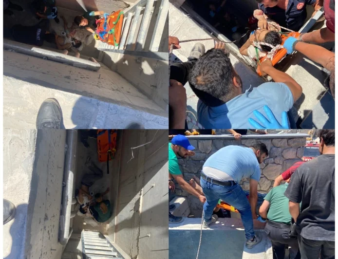 Bodrum'da İnşaat Çukuruna Düşen İşçi Kurtarıldı