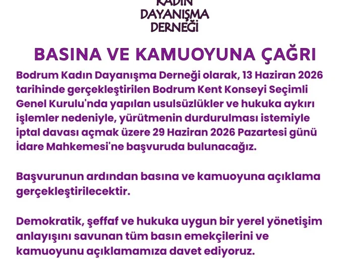 Bodrum Kent Konseyi Seçimleri Yeniden Yargıda: Kadın Dayanışma Derneği İptal Davası Açıyor