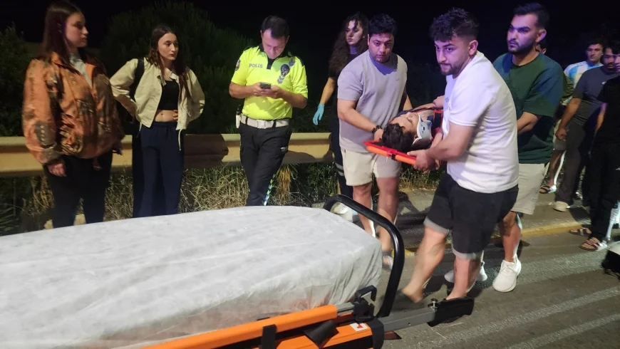 Torba’da motosiklet domuz sürüsüne daldı,2 genç yaralandı