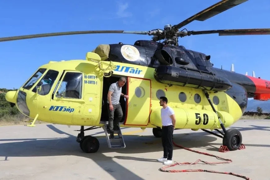 Yatağan’daki Yangın Söndürme Helikopteri Göreve Hazır