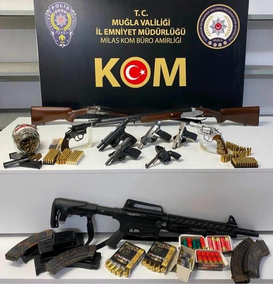 Milas'ta Silah Operasyonu: 3 Şüpheli Tutuklandı