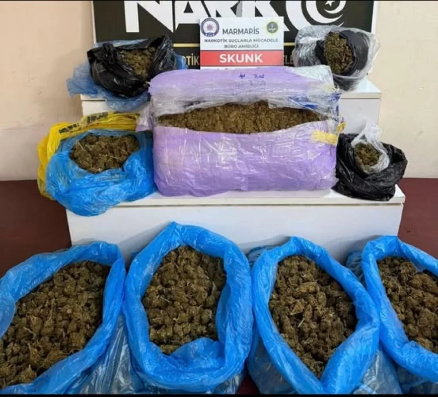 MARMARİS'TE 5 KİLO 670 GRAM SKUNK ELE GEÇİRİLDİ