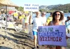 Gümüşlükte denize giremedikleri sözde halk plajında eylem yaptılar. SORDULAR...VATANDAŞ EYLEMDE BELEDİYE NEREDE?