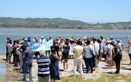 FLAMİNGO CENNETİNDE BÜYÜK EYLEM TFF Başkanı Hacıosmanoğlu’nun 4 bin villa projesine sert tepki: "Bargilya Antik Kenti rant alanı değildir"