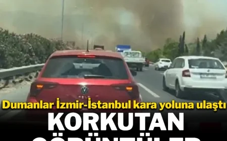 Yangının biri bitmeden diğeri başlıyor..İstanbul yolu kapandı....Manisa'da korkutan görüntüler! Dumanlar gökyüzüne yayıldı