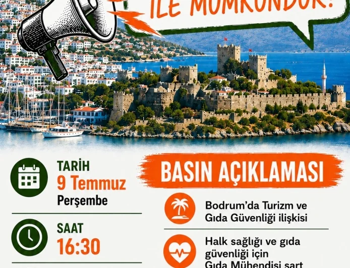 Gıda Mühendisleri Bodrum'da Basın Açıklaması Yapacak