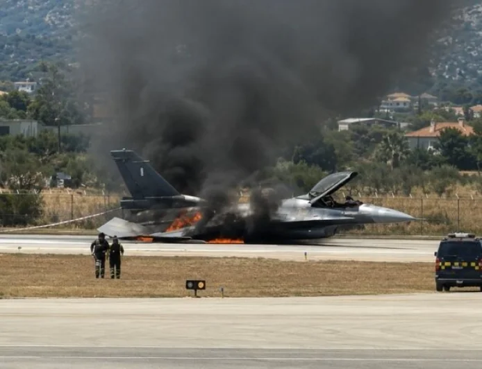 Yunan Savaş Uçağı- F-16’sı Motor Arızası Sonrası Turistik Adaya acil iniş yaptı