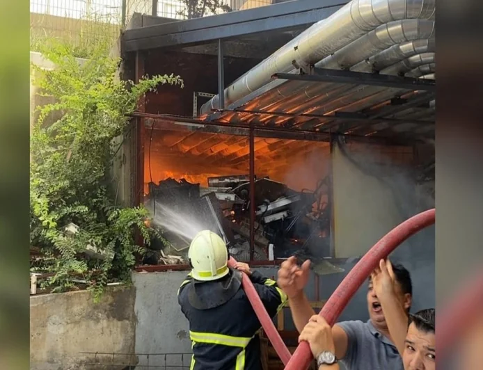 Hastanenin kazan ve jeneratör dairesinde yangın çıktı