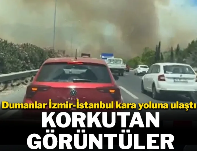Yangının biri bitmeden diğeri başlıyor..İstanbul yolu kapandı....Manisa'da korkutan görüntüler! Dumanlar gökyüzüne yayıldı