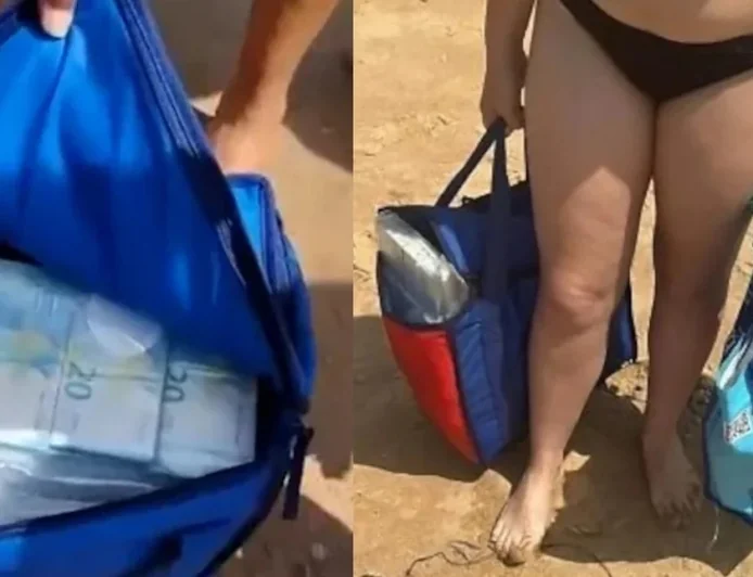 Turistler  yüzerken 700 bin euroya yakın nakit dolu çantalar buldu