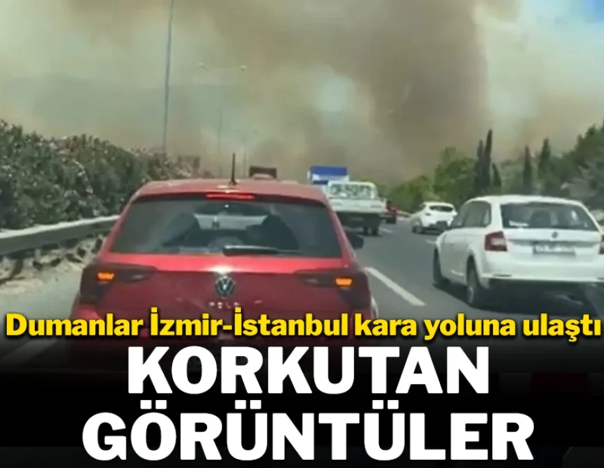 Yangının biri bitmeden diğeri başlıyor..İstanbul yolu kapandı....Manisa'da korkutan görüntüler! Dumanlar gökyüzüne yayıldı