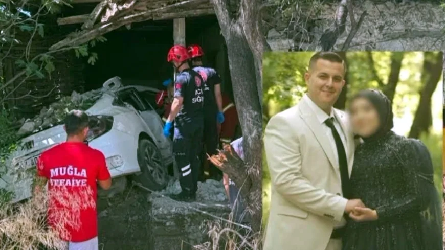 Otomobil eve çarptı nişanlı olan çiftten bir kişi yaşamını yitirdi