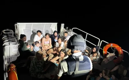 İTALYA ROTASINDA  18’İ ÇOCUK 46 DÜZENSİZ GÖÇMEN YAKALANDI