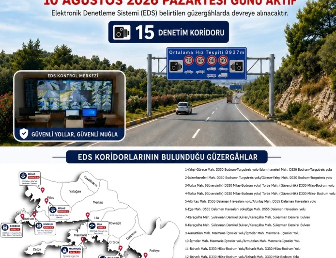 MUĞLA’DA EDS DÖNEMİ BAŞLIYOR! 15 HIZ KORİDORUNDA DENETİM YAPILACAK
