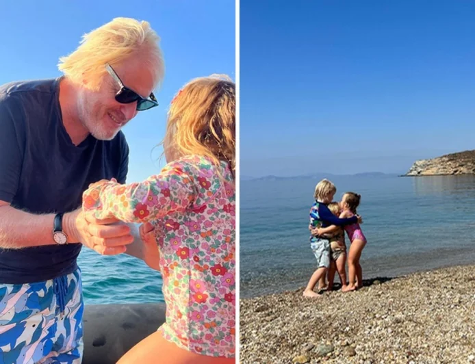 Eski İngiltere Başbakanı Boris Johnson Ege’de tatilin tadını çıkarıyor