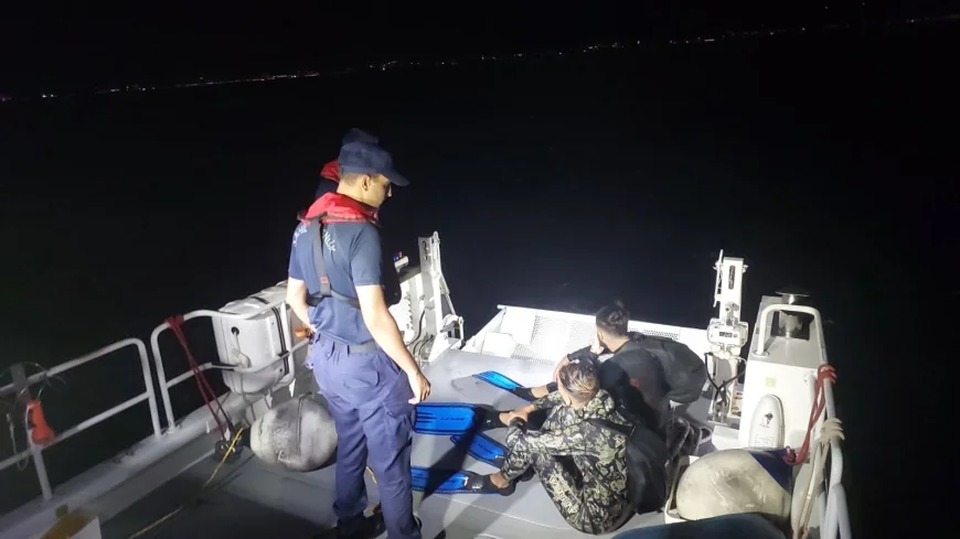 Bodrum'dan Yunan  Adası'na Yüzerek Geçmeye Çalışan 2 Düzensiz Göçmen Yakalandı