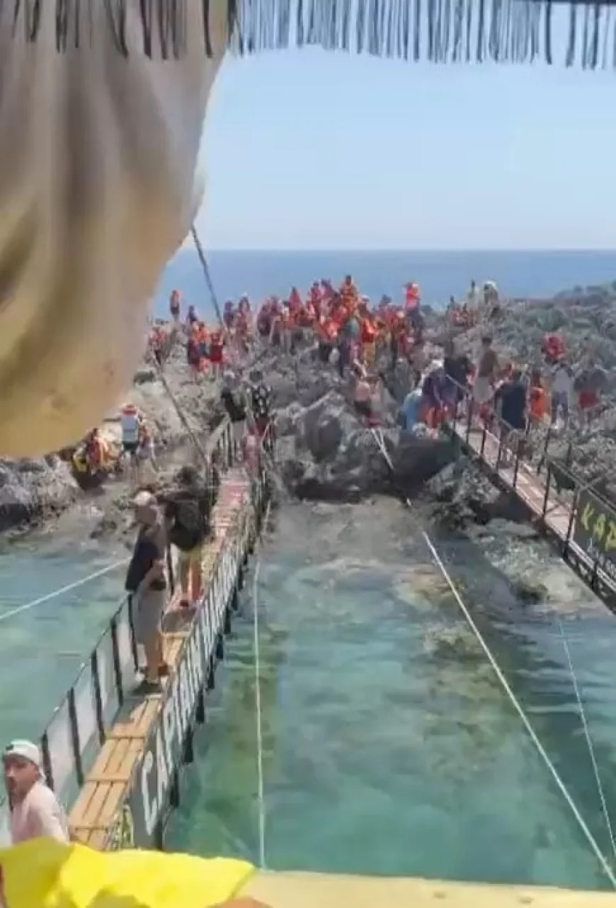 Ölüdeniz’de tatil kabusa döndü! Tur teknesinde korku dolu anlar