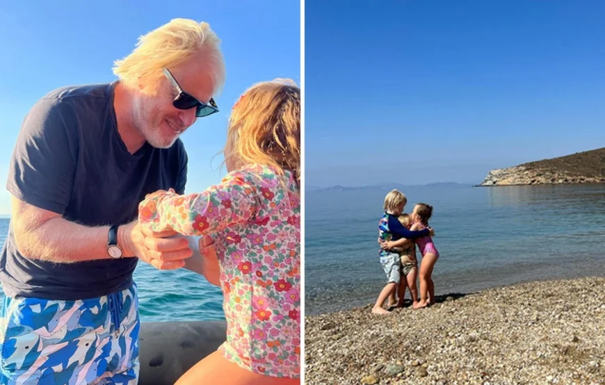 Eski İngiltere Başbakanı Boris Johnson Ege’de tatilin tadını çıkarıyor