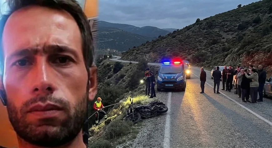  MOTOSİKLETİ İLE UÇURUMA YUVARLANAN İŞÇİ YAŞAMINI YİTİRDİ