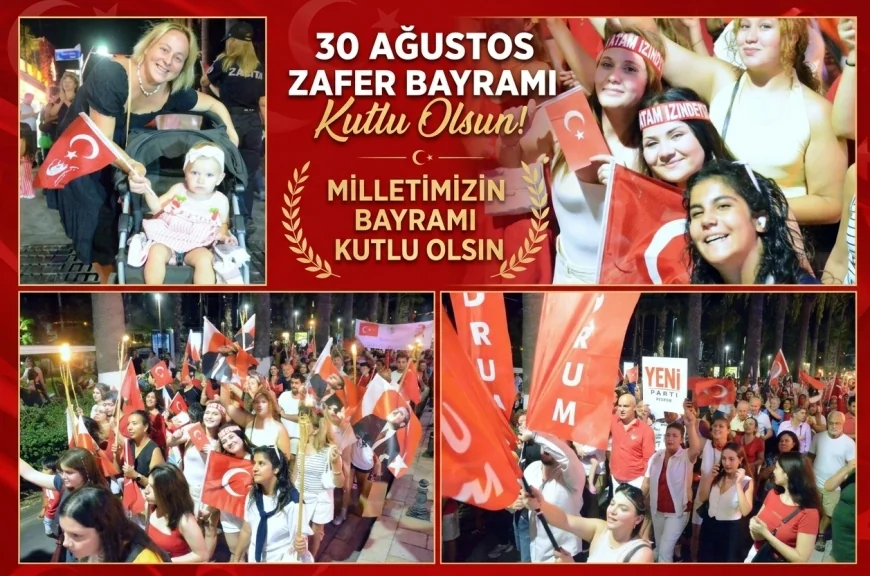 BODRUM’DA ZAFER BAYRAMI COŞKUSU! CADDE VE SOKAKLARA SIĞMADILAR