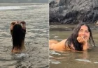 BODRUM TUTKUNU SALMA HAYEK 60 YAŞINI ÇIPLAK YÜZEREK KUTLADI
