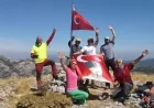 MUĞLALI DAĞCILAR GAZİLER GÜNÜ ANISINA AYIÇTU ZİRVESİNE BAYRAK DİKTİ