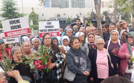 AKBELEN HEYETİ ANKARA’DA: “11 KÖYÜN GELECEĞİ DANIŞTAY’DA” AKBELENLİLER ZEYTİNLERLE ÇİÇEKLERLE DANIŞTAY ÖNÜNDE