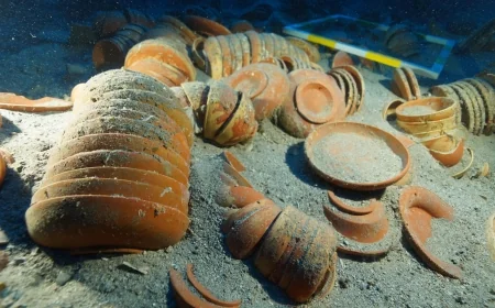 AKDENİZ’DEKİ BATIKTAN  2.100 YILLIK SOFRA TAKIMI ÇIKTI