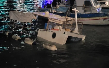 Ege’de Olumsuz Hava Koşulları Şiddetini Artırdı: İstanköy (Kos) Adası’nda Tekneler Battı
