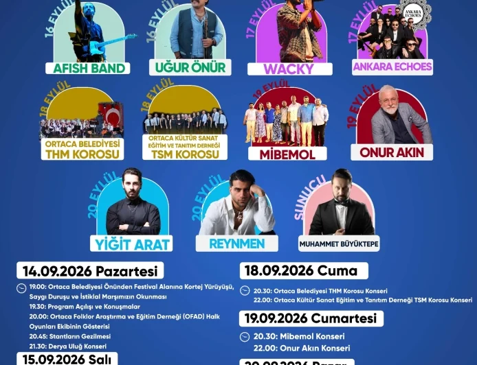 ORTACA’DA FESTİVAL HEYECANI BAŞLIYOR! 7 GÜN BOYUNCA KONSER VE ETKİNLİK
