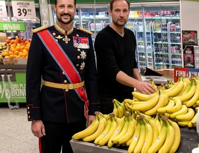 Norveç kralı markette alışverişte…
