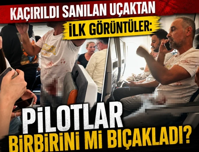 KAÇIRILDI SANILAN UÇAKTA DEHŞET! PİLOTLAR BİRBİRİNE GİRDİ, BİR PİLOT BIÇAKLANDI İDDİASI