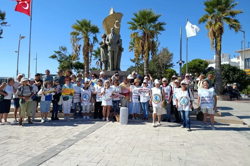 Emeklinin sefalet feryadı Bodrum'da meydanlara taşındı